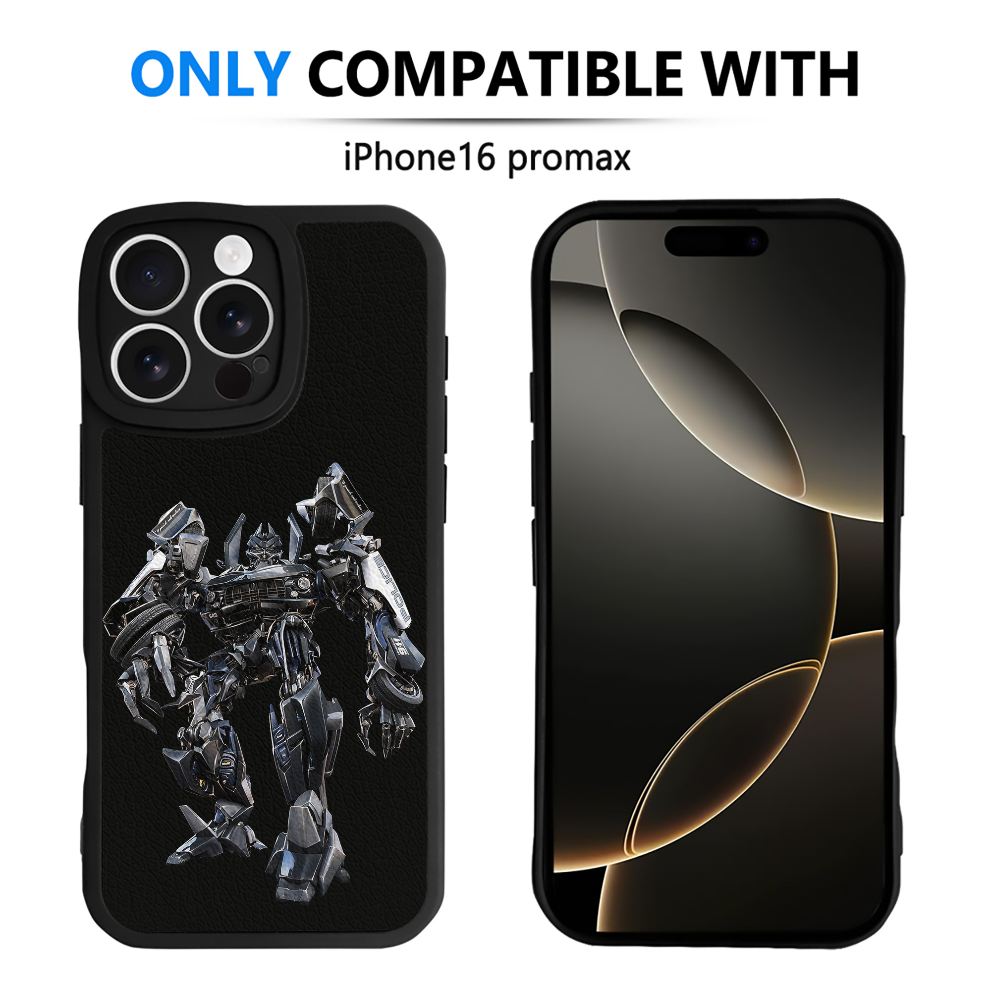 （画像用） Transformers トランスフォーマー 【iPhone 16シリーズ対応】シリコンスマホケース（レザー調） 材質：シリコン